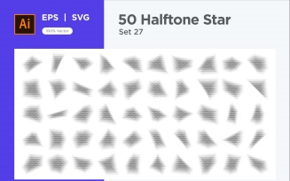 Stars shape halftone background 50-27