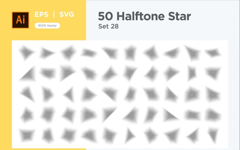 Stars shape halftone background 50-28 Vector Graphic