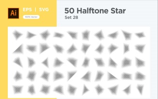 Stars shape halftone background 50-28