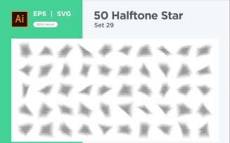 Stars shape halftone background 50-29