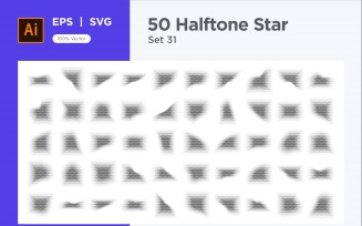 Stars shape halftone background 50-31