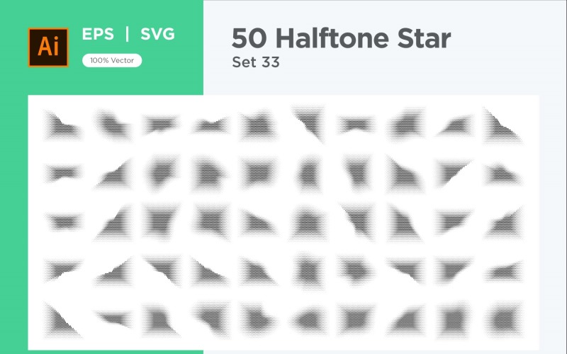 Stars shape halftone background 50-33 Vector Graphic
