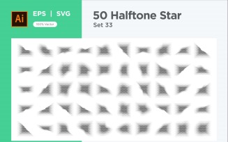 Stars shape halftone background 50-33