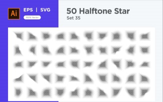 Stars shape halftone background 50-35