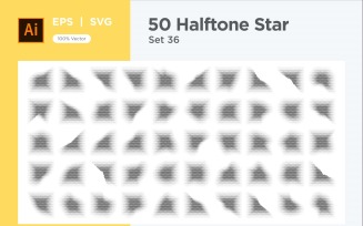 Stars shape halftone background 50-36