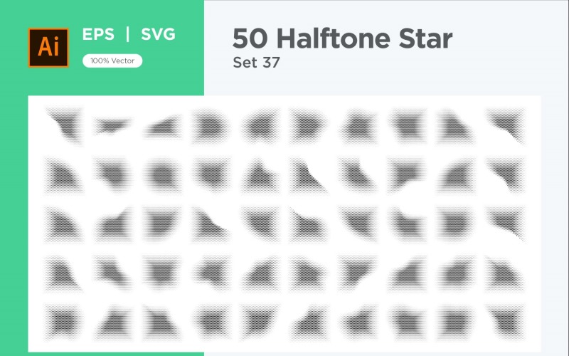 Stars shape halftone background 50-37 Vector Graphic