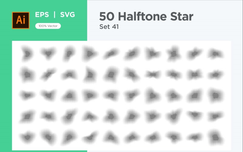 Stars shape halftone background 50-41 Vector Graphic