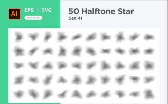 Stars shape halftone background 50-41