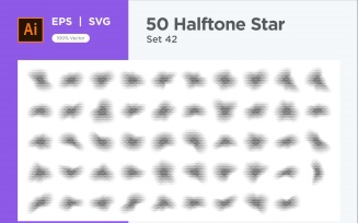 Stars shape halftone background 50-42