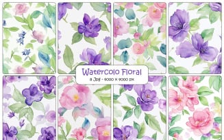 watercolor painted floral background