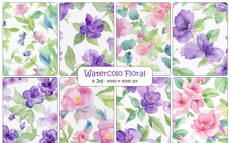 watercolor painted floral background