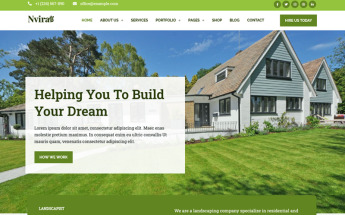 WordPress Theme namens "Nvira - Gardening and Landscaping Services with Elementor" #100360