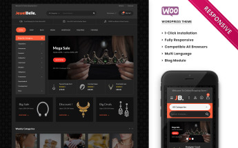 Responsywny motyw WooCommerce Jewelbelle - The Mega Jewelry Store #100553
