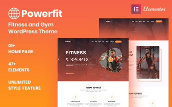 Responsywny motyw WordPress Powerfit - Fitness and Gym #100525