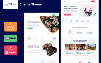 "vCharity - Nonprofit Charity" thème WordPress adaptatif #100522