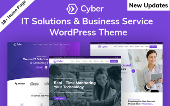 Reszponzív Cyber - IT Solutions & IT Startup WordPress sablon 100700