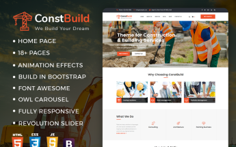 Website Vorlage namens "ConstBuild : Construction, Building & Renovation" #101095