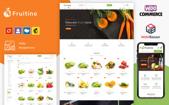 "Fruitino - Food & Grocery Store" thème WooCommerce adaptatif #101120
