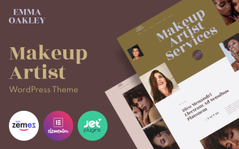 Reszponzív Emma Oakley - Makeup Artist WordPress sablon 101486