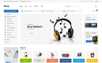 Responsywny szablon Shopify Kinzy - Electronics Multi #101807