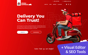 Zoom Express - Delivery MotoCMS Landing Page Template