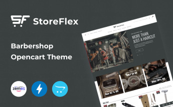 Storeflex Barbershop Online Template OpenCart Template