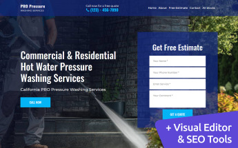 Pressure Washing Landing Page Template