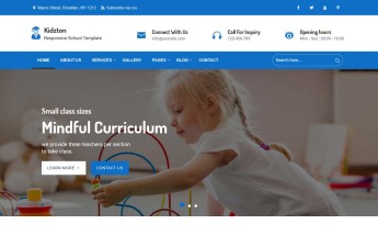 Website Vorlage namens "Kidzton - Responsive School" #102407