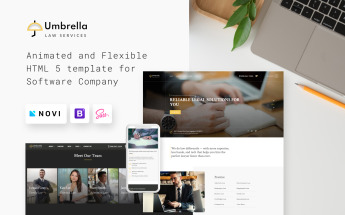 Reszponzív Umbrella - Law Consulting Weboldal sablon 102546