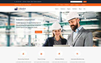 Modello Joomla Responsive #102884 "Industrx Business-Industry"