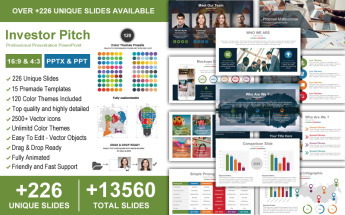 Investor Pitch Professional Business Presentation PowerPoint Template