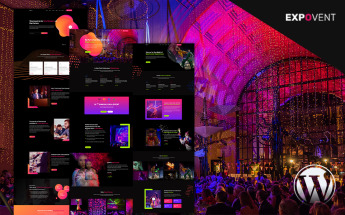 Responsywny motyw WordPress Event Booking & Gala Ticketing | Expovent #103996