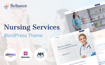 "Reliance - Nursing Services" Responsive WordPress thema №104004