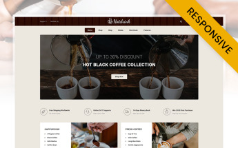 Reszponzív Hot Drink - Coffee Store WooCommerce sablon 104146