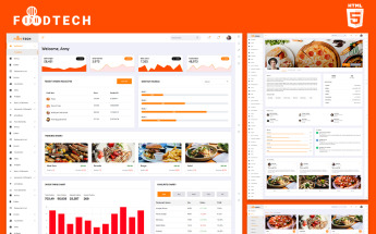 Adminbereich Vorlage namens "Restaurants Operation | Foodtech" #104257