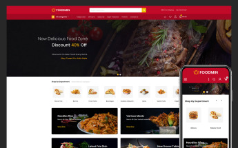 Responsywny szablon PrestaShop Foodmin - Restaurant Store #104267