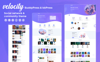 WordPress motiv "Velocity - BuddyPress & bbPress Community" #104263