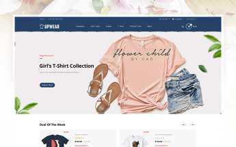 OpenCart Vorlage namens "Upwear - Tshirt Store" #104694