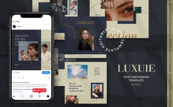 Luxuie - Fashion Instagram Post Template Sosyal Medya #104738