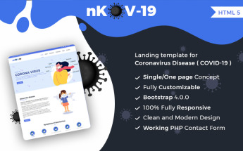 nKov-19 One-Page HTML5 Website Template