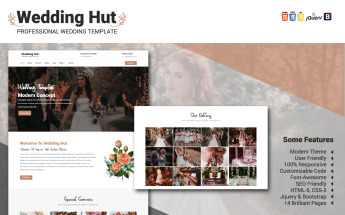 Plantilla Web "Wedding Hut" #104987