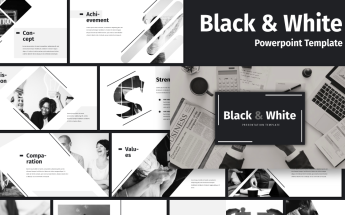 PowerPoint Vorlage namens "Black & White - Business" #105463