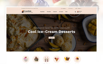 Responsywny szablon OpenCart CreamBella - Ice Cream Store #105673