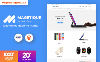 "Magetique - Electronics Store" Responsive Magento Thema №106061