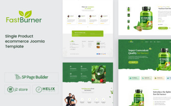 Joomla Vorlage namens "Fastburner - Nutrition Supplement eCommerce" #106459