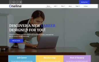 Responsive Job Portal Bootstrap Theme Web Sitesi #106460