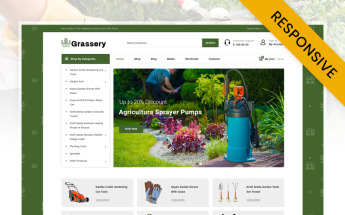 WooCommerce Theme namens "Grassery Garden Tools Store" #106457