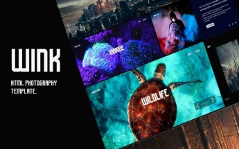 Responsivt Wink - Photography Portfolio Bootstrap Hemsidemall #106838