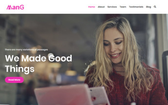 Mang - Creative & Agency Landing Page Template