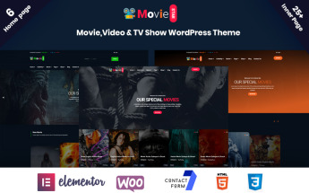 Tema De WordPress "Moviestar - Online Movie, Video & TV Show" #107099